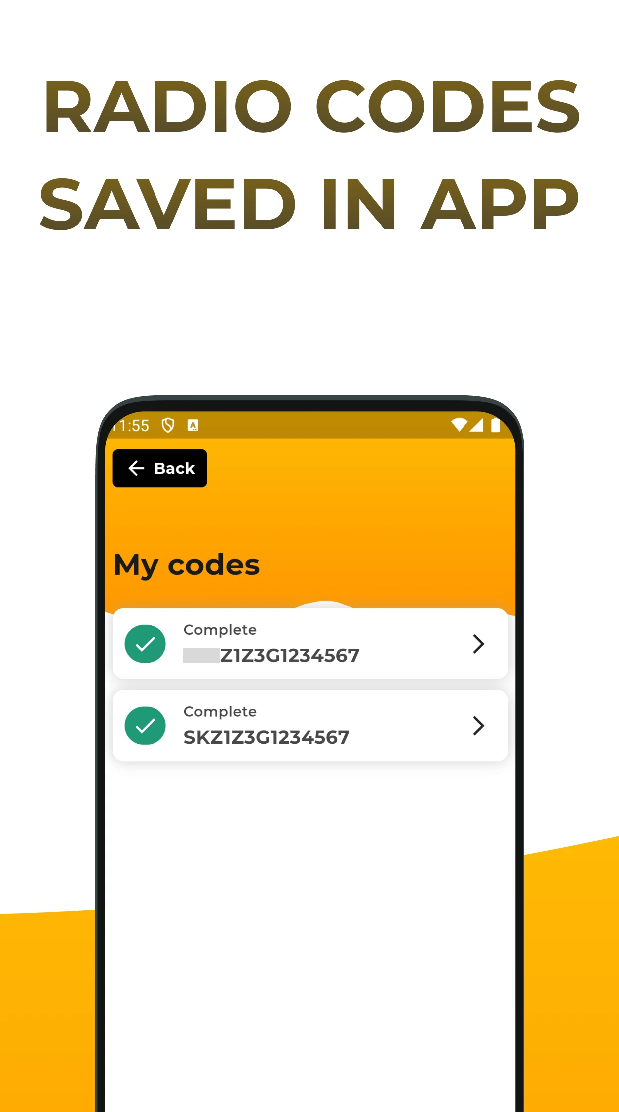 Radio Codes Generator screenshot